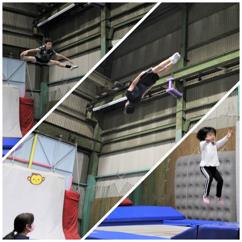 兵庫県尼崎市のトランポリンクラブの練習体験、選手に混じって練習しよう